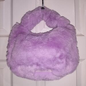 Melie Bianco Faux Fur Purse